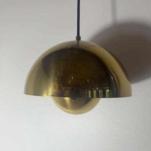 Metal Flowerpot Pendant Lamp by Verner Panton, Denmark, 1960s For Sale - Image 7 of 9