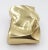 Vintage European Modern style door pull with a sculptural folded surface. This is made of brass with a polished finish....