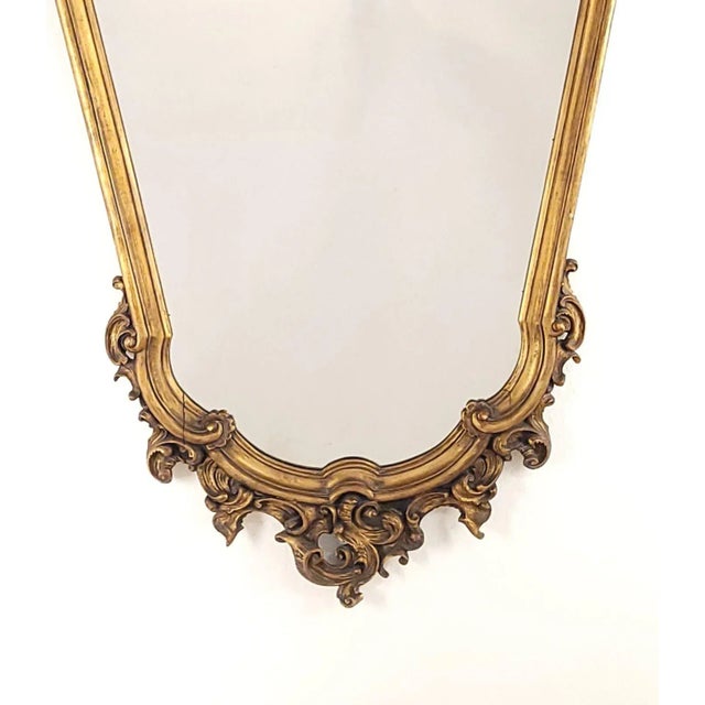 Vintage Italian Giltwood Mirror, Circa 1920 For Sale - Image 4 of 7