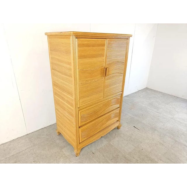 Vintage Pencil Reed Cabinet, 1970s For Sale - Image 3 of 9