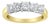 14KT Two Toned Gold 5 Stone Diamond Ring (1 cttw, H-I Color, SI1-SI2 Clarity) - Size 7 For Sale