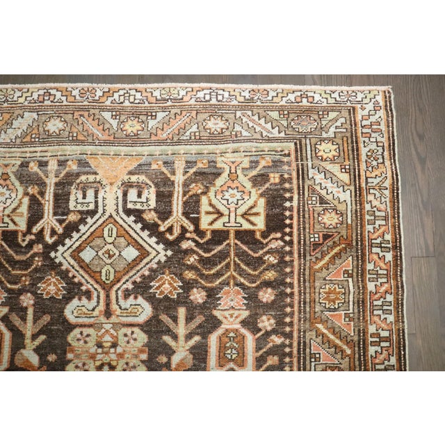 Early 20th Century Brown Persian Kurd Bakhtiari - 4'3" x 6'7" For Sale - Image 4 of 9