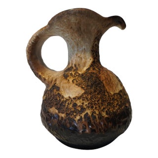 West German Fat Lava Ceramic Jug, Large For Sale