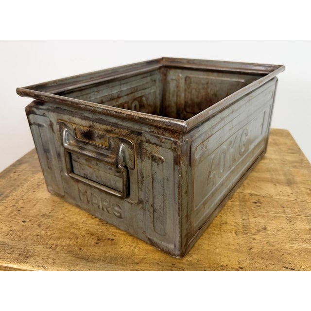 Vintage Grey Industrial Worktable, 1960s For Sale - Image 16 of 18