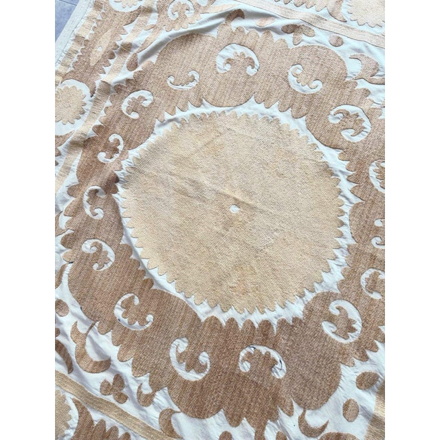 Textile Suzani Tribal Textile - Hand-Embroidered Embroidery For Sale - Image 7 of 8
