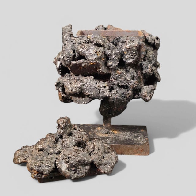 James Bearden Brutalist Sculptured Steel “Barnacle Box” For Sale - Image 9 of 12