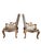 French Provincial Vintage Georgian Revival Style Carved Wood Armchairs by Plunkett Furniture - Pair For Sale - Image 3 of 10