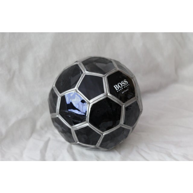 Black and silver Soccer Ball Sports Theme Decor Football ball Soccer theme room Kids bedroom Children Sports theme bar...