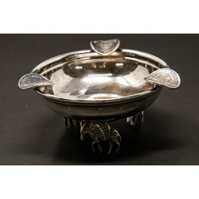 Spanish Mid 20th Century Sterling Silver Ash Receiver For Sale - Image 3 of 10