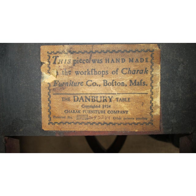 1920s 1920s Mahogany Danbury Table by Charak of Boston For Sale - Image 5 of 13