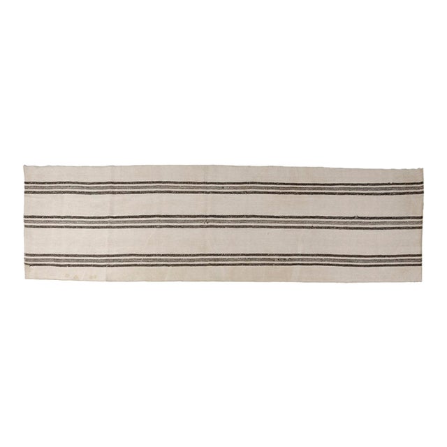 Oushak Vintage Stripe Kilim Runner For Sale