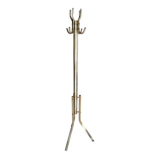 1970s Simple Brass Coat Rack For Sale
