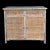 This is a late 20th century Victorian style burnt bamboo and woven grasscloth cabinet . It opens to two shelves. The...