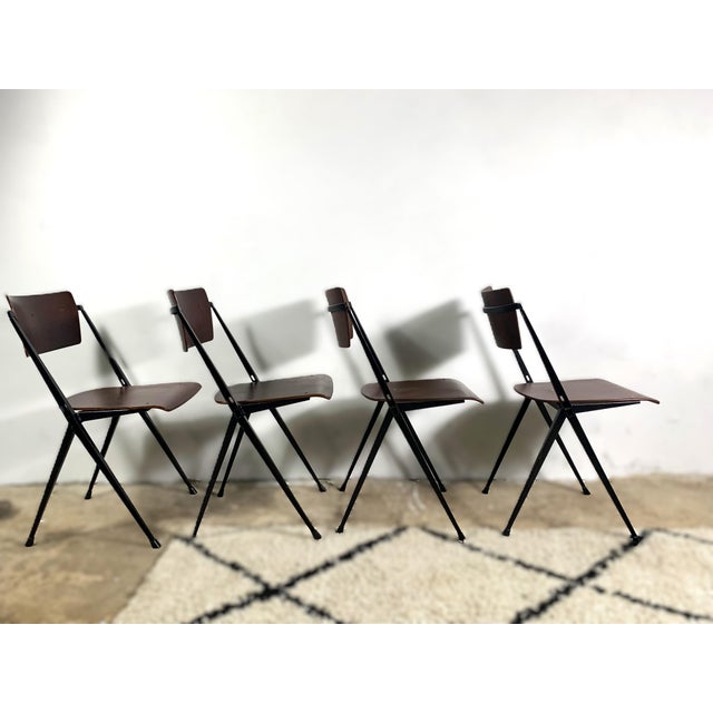 Pyramide Chairs by Wim Rietveld, Set of 4 For Sale - Image 15 of 16