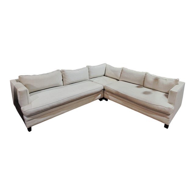 Kreiss 3 Piece Cream Fabric Sectional Chairish