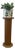 Vintage Wooden Fluted Column Pedestal With Octagonal Detail For Sale