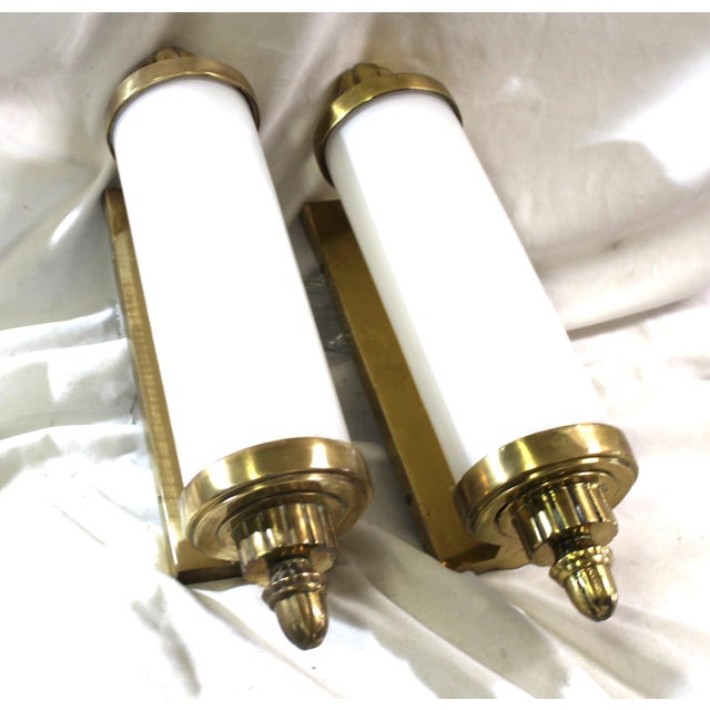 Mid Century Modern Sconces Brass - a Pair For Sale - Image 14 of 18