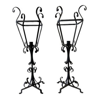 Mid Century Brutalist Tall Candle Sticks For Sale