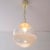 Glass Suspension Light with White Milk Glass Sphere & Decoration, Italy For Sale - Image 7 of 11