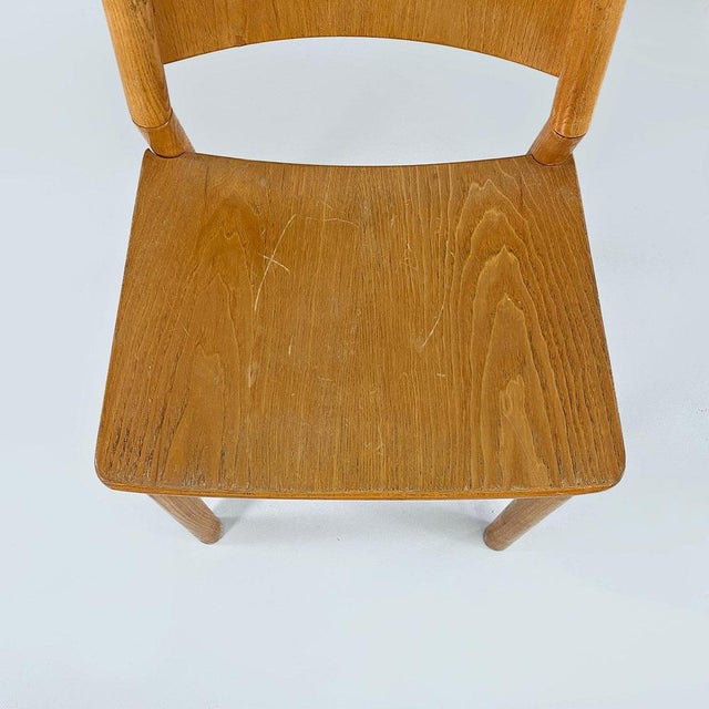 Mid-Century Italian Modern Oak Dining Chairs, 1980s, Set of 6 For Sale - Image 9 of 18