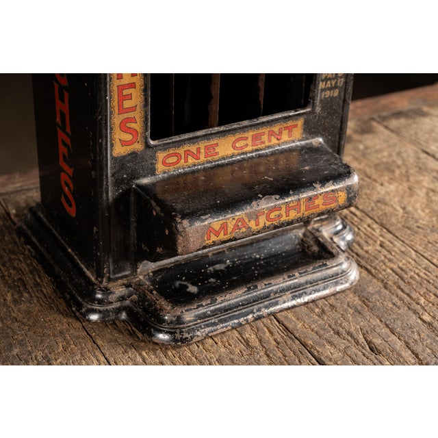 Early 20th Century Early 20th Century One-Cent Match Vending Machine by Krema For Sale - Image 5 of 8