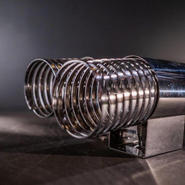 Space Age Spiral Spring Wall Lights in Chromed Steel, 1970s, Set of 2 For Sale - Image 12 of 18