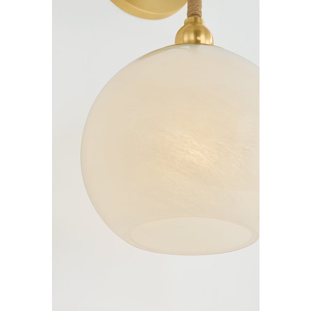 Contemporary Mitzi Abbie 7.25 in. 1 Light Wall Sconce in Aged Brass Finish For Sale - Image 3 of 10