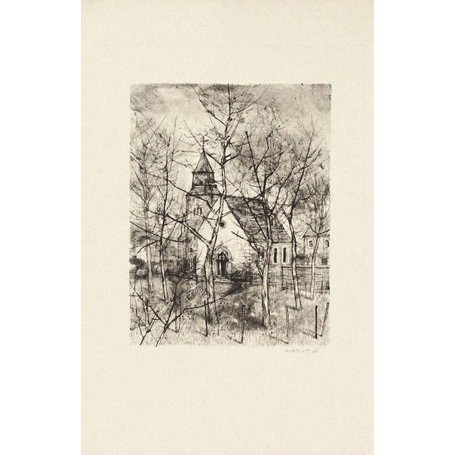The Church - Original Etching by Michel Ciry - 1964 1964 For Sale