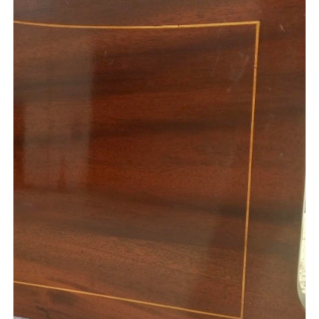 Vintage Kittinger Richmond Hill Collection Chippendale Style Mahogany Queen Size Four Poster Canopy Bed For Sale - Image 12 of 12