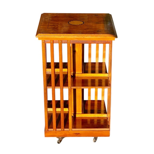 Bay Colony Antiques is proud to offer for sale this fantastic antique 2 tier revolving bookcase. These were made in...