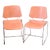 Pair of 1970s Thomas Tolleson Krueger Chairs in Salmon Pink For Sale