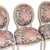 1980s French Style Shabby Chic Dining Chairs Floral Upholstery Distressed Crackle Finish - Set of 4 For Sale - Image 9 of 18