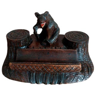 Black Forest Inkwell Bear, 1950s For Sale