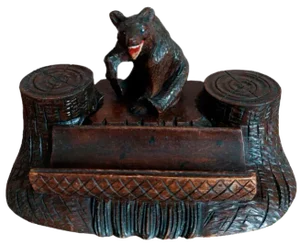 Black Forest Inkwell Bear, 1950s