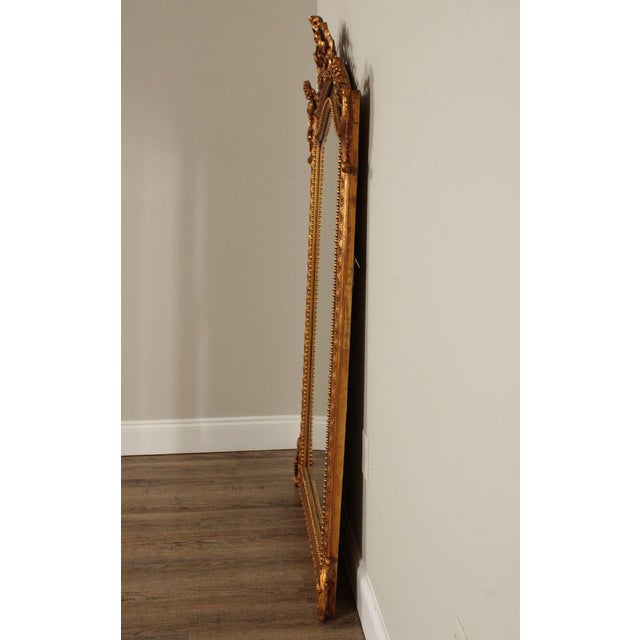 Mid 20th Century Large Ornately Gilt Carved Wall Mirror For Sale In Philadelphia - Image 6 of 18
