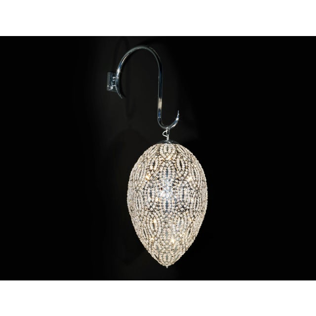 Steel & Crystal Egg Arabesque Wall Light from VGnewtrend For Sale - Image 4 of 4