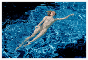 Fine Art Photograph | Signed Original Limited Edition | "Blue Silk" Contemporary Figurative Nude Woman by Aaron Knight