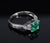 Late 20th Century Gia Colombian No Oil Emerald & 0.18ct Diamond Platinum Ring Size 6 For Sale - Image 14 of 18