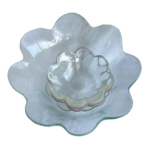 Vintage Modern Art Glass Fruit Bowls- Set of 5