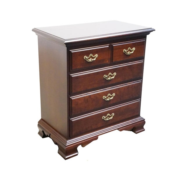 Thomasville Thomasville Furniture Collector's Cherry Traditional Style 28" Four Drawer Nightstand 10111-818 For Sale - Image 4 of 12
