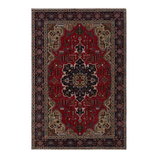 Vintage Persian Tabriz Rug With Red-Blue Patterns by Rug & Kilim For Sale