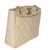 Contemporary Vintage Beige Quilted Lambskin CC Shoulder Tote For Sale - Image 3 of 9