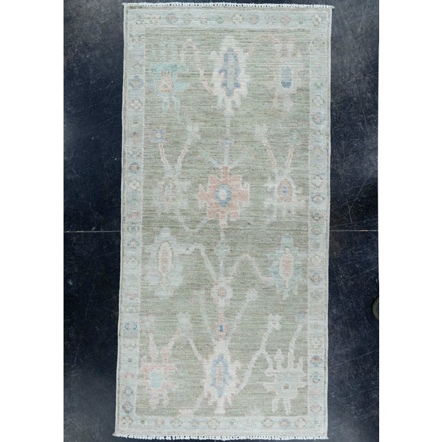Dark Gray Oushak Rug 2' x 4'3" #17140 For Sale - Image 8 of 8
