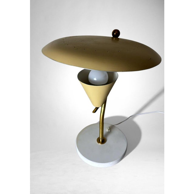 Mid 20th Century Italian Adjustable Table Lamp in Metal and Brass For Sale - Image 4 of 18