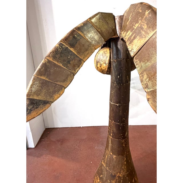 Monumental Mexican Sculptural Iron Palm Tree Manner of Sergio Bustamante For Sale - Image 13 of 15