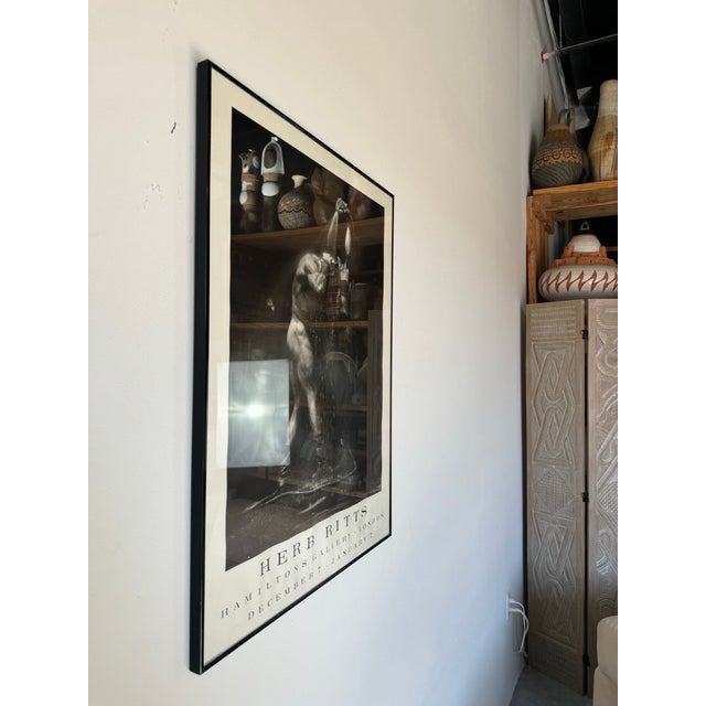 Herb Ritts Hamilton Gallery London - " Dan and Fred, Bodyshop Series " Black and White Photographic Poster. Framed under...