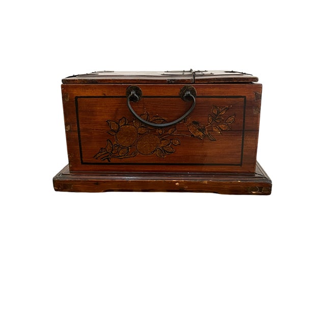 Brown Late 19th Century Antique Asian Rosewood Travel Dressing Box With Mirror For Sale - Image 8 of 12