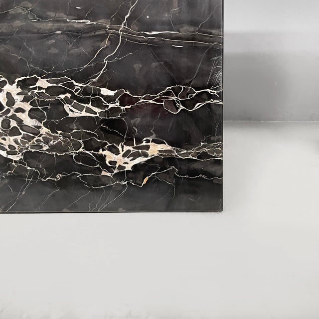 Italian Modern Wall Console or Desk in Black Marquina and Pink Portogallo Marble, 1980s For Sale - Image 17 of 18