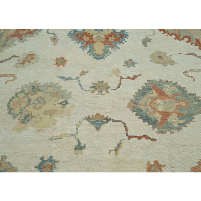 Turkish Oushak Rug 13'7" x 20'8" #18525 For Sale In Houston - Image 6 of 8