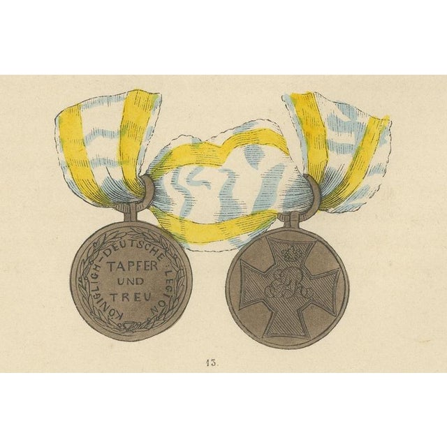 Plate Xl Hanover King's German Legion Medal Wood Engraving, 1844 For Sale - Image 6 of 9